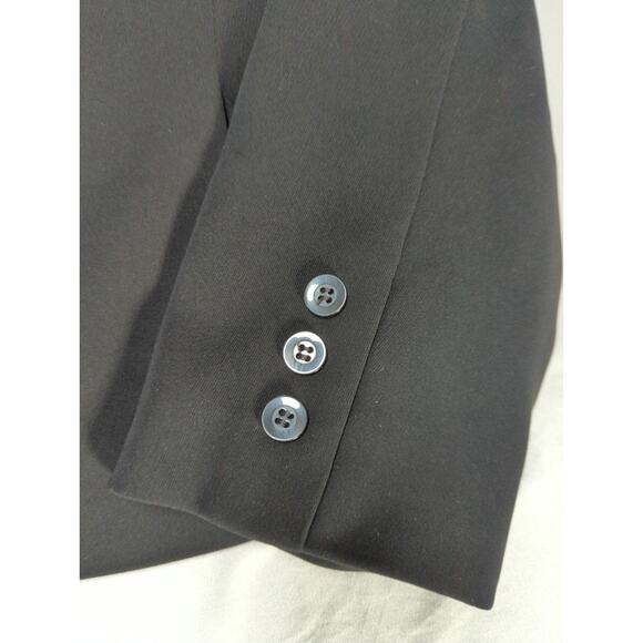VTG Kasper ASL Womens Blazer Black Size 14 Career Workwear Jacket 100 Polyester - Picture 8 of 9